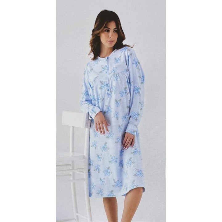 Camicia da notte donna cotone Karelpiù KC8004 - dimensioni grandi