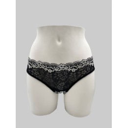slip jadea con pizzo 6497 nero - dimensioni grandi