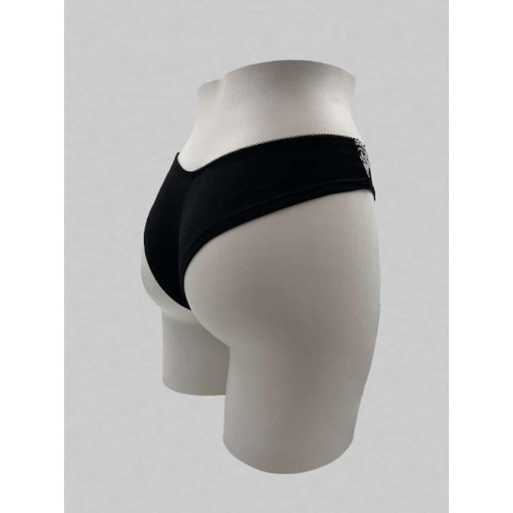 brasiliana jadea con pizzo 6498 nero retro - dimensioni grandi