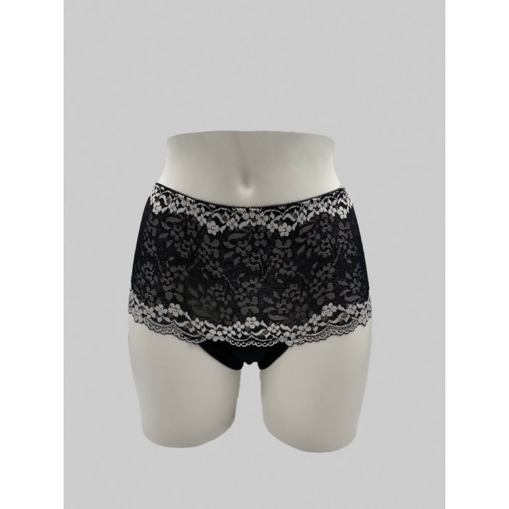 slip midi jadea con pizzo 6500 nero - dimensioni grandi