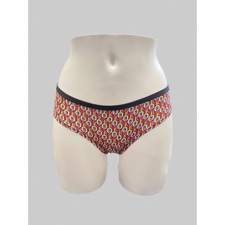 Slip Jadea teen vita bassa in cotone 6105 nero davanti - dimensioni grandi