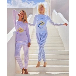 Pigiama estivo donna in cotone Jadea 3218 uno - dimensioni grandi