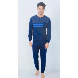 Pigiama uomo cotone leggero Enrico Coveri EP8140 uno - dimensioni grandi