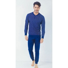 Pigiama uomo cotone leggero Enrico Coveri EP8135 uno - dimensioni grandi