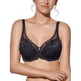 Reggiseno contenitivo con ferretto Selene MARILUZ-nero-fronte