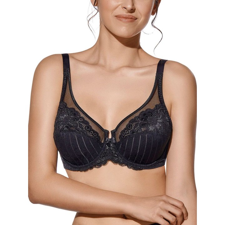 Reggiseno contenitivo con ferretto Selene MARILUZ-nero-fronte
