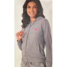 Felpa donna cotone full zip con cappuccio Lotto LA1019