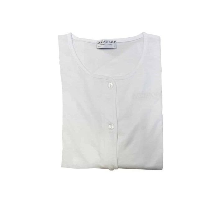 T-shirt parto in cotone Mammain 5092 bianco