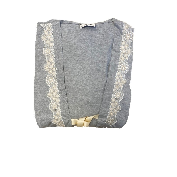 Vestaglia premaman in cotone Mammain grigio