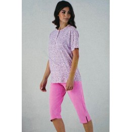 pigiama corto pinocchietto cotone donna KC8048 - dimensioni grandi