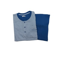 pigiama corto uomo cotone kc8201 blu - dimensioni grandi