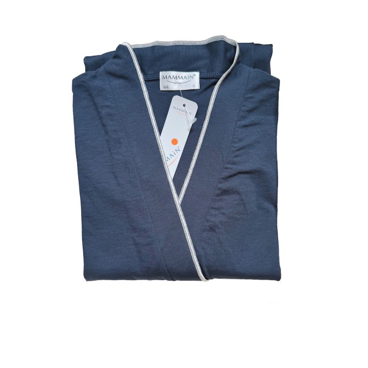 Vestaglia premaman in cotone Mammain 1881 blu