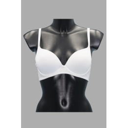 Reggiseno in cotone Lormar Extracotton Plunge 1943 bianco
