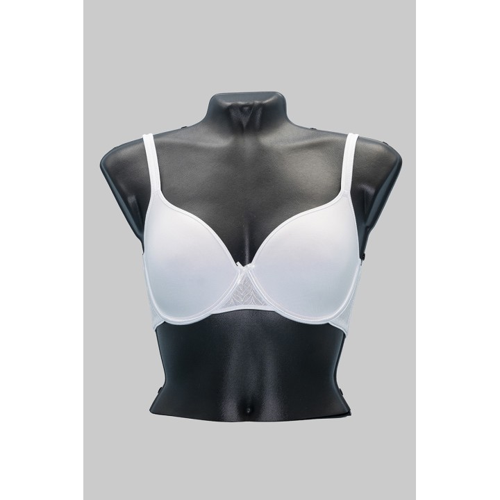 Reggiseno Selene con ferretto coppa imbottita traspirante FABIOLA-blanco-fronte-manichinio