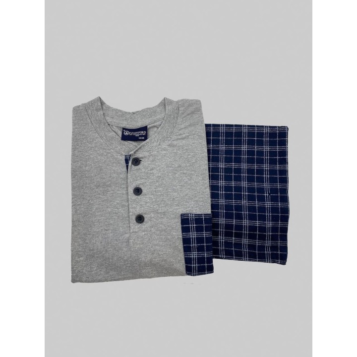 Pigiama uomo estivo corto Ivy Oxford ECS8 grigio