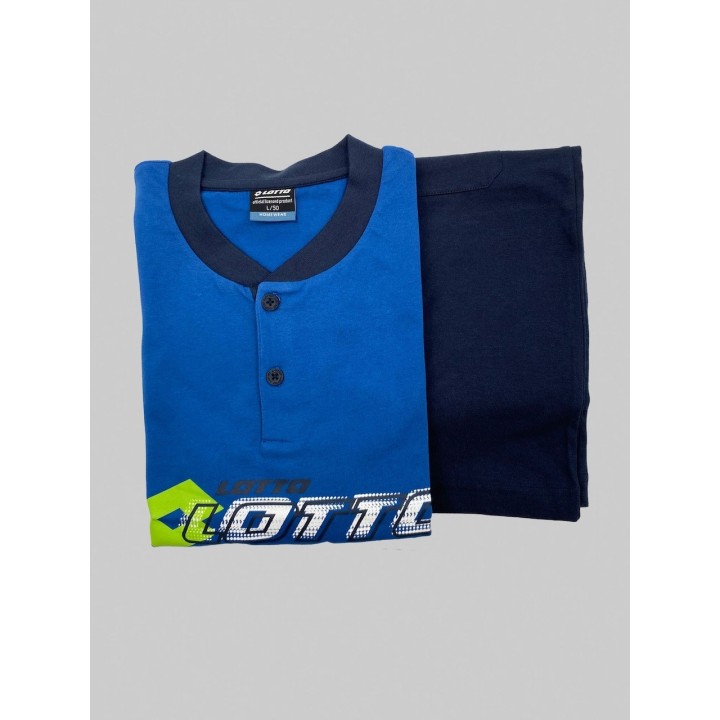 Pigiama Lotto uomo corto estivo LP1152 avio