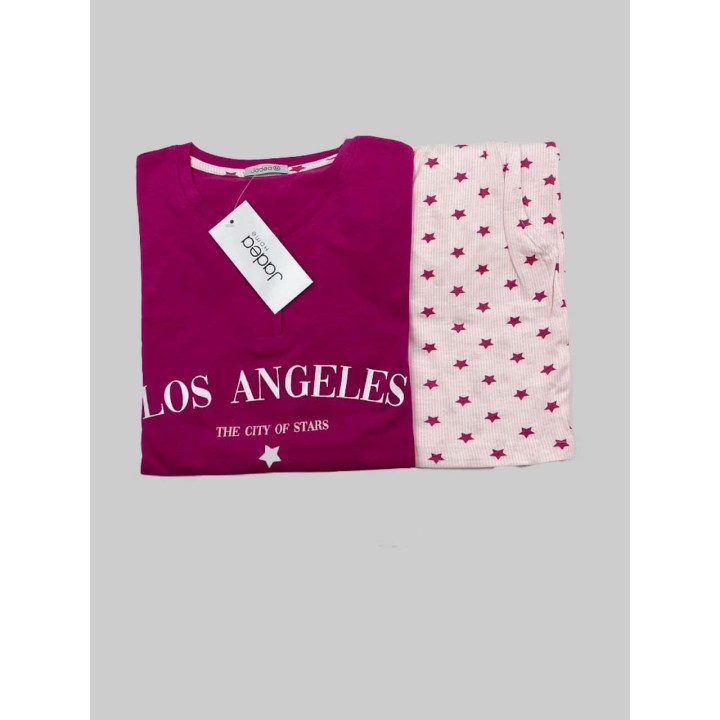 Pigiama donna Jadea corto 3163 fuxia