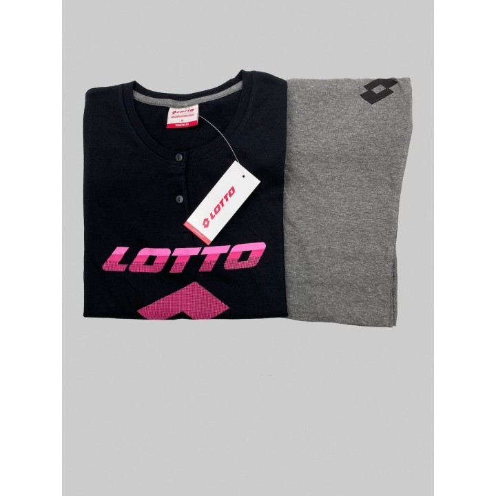 Pigiama donna i cotone Lotto LP5184 nero