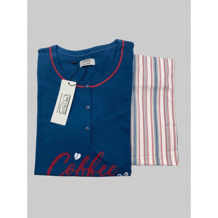Pigiama Linclalor donna corto 74531 cosmo panna