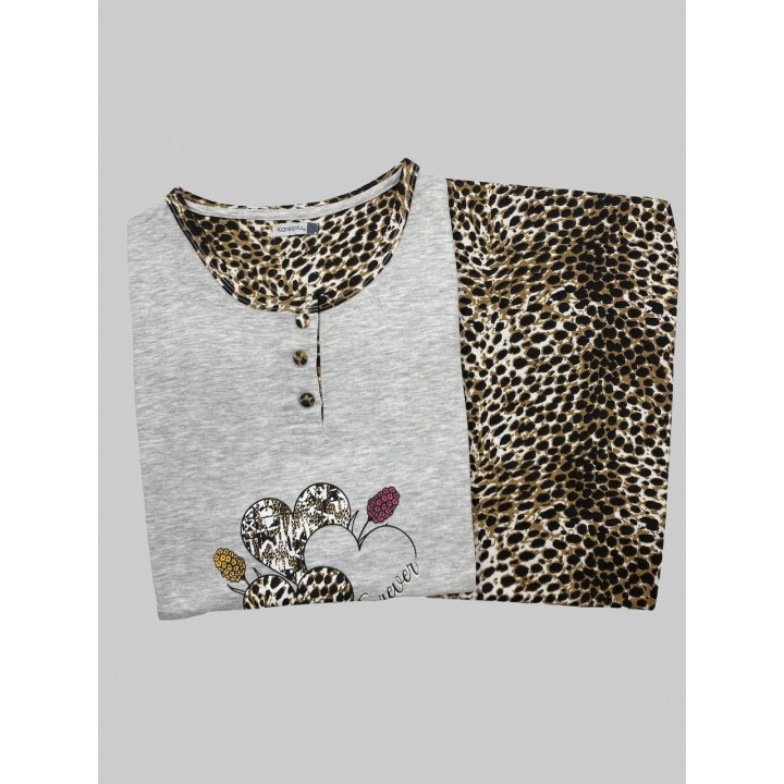 Pigiama Karel estivo donna KC8108 grigio