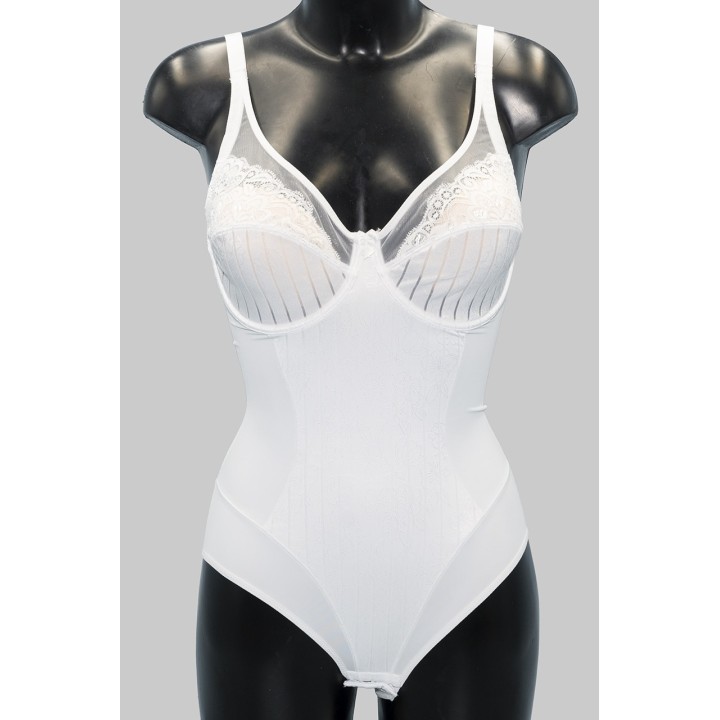 body-intimo-donna-modellante-con-ferretto-selene-mariluz-blanco-fronte