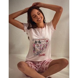 Pigiama donna corto Granchio GP5097