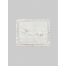 Cuscino portafedi da ricamare tela aida BM Ricami G00035 bianco fronte