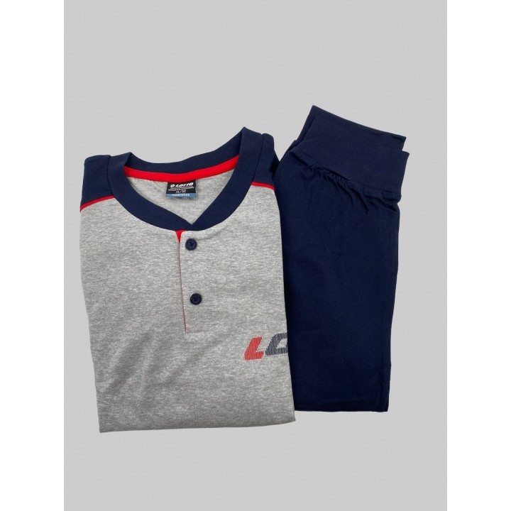 Pigiama uomo in cotone Lotto LP1099 grigio