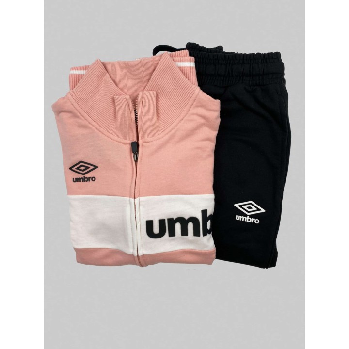 Tuta donna sportiva estiva Umbro 2074S PINK BLACK