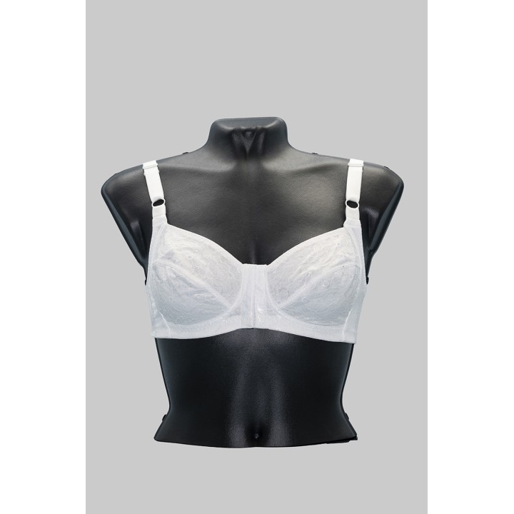 Reggiseno con apertura davanti senza ferretto Lepel Adele-bianco-fronte-manichino
