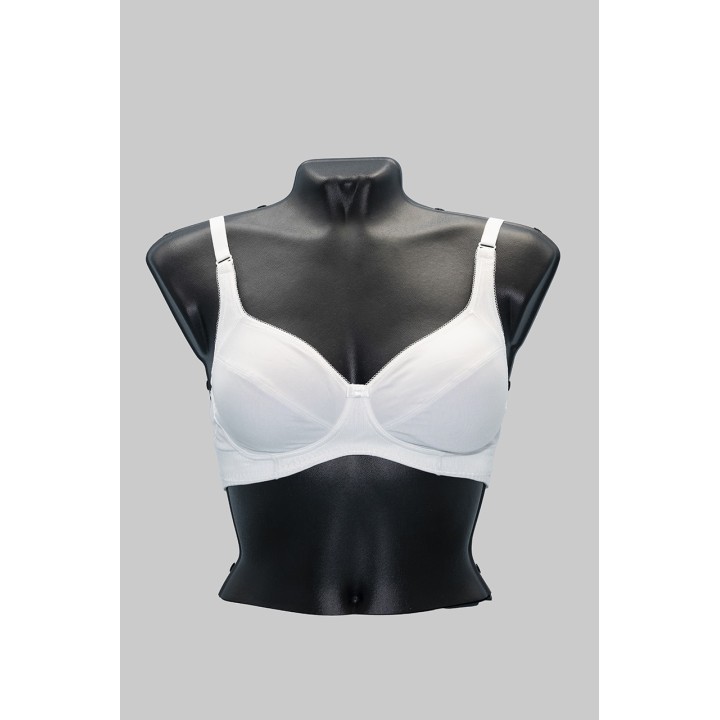 Reggiseno Lepel senza ferretto cotone sulla pelle 650-bianco-fronte-manichino