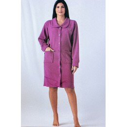 vestaglia-taglie-forti-donna-in-pile-karelpiu-kf7251-foto