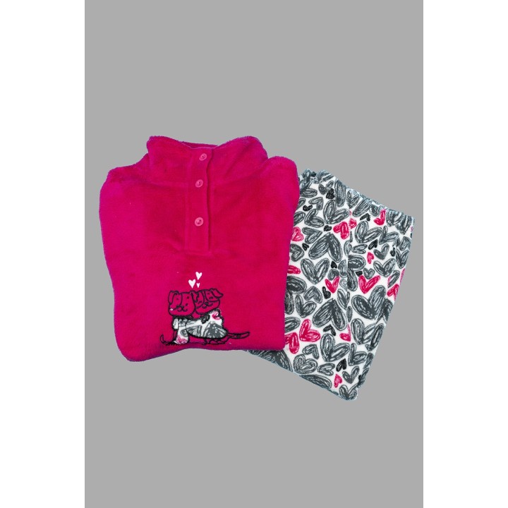 pigiama-donna-in-pile-karelpiu-kf7243-fragola