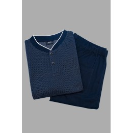 pigiama-uomo-taglie-forti-corto-enrico-coveri-ep9149-blu