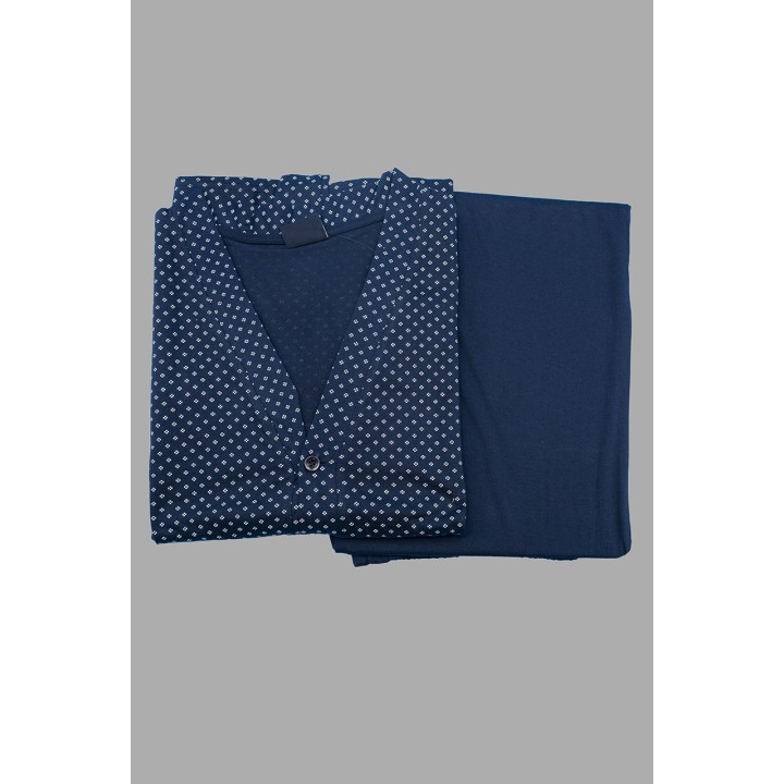 pigiama-uomo-taglie-forti-aperto-estivo-coveri-ep8148-blu