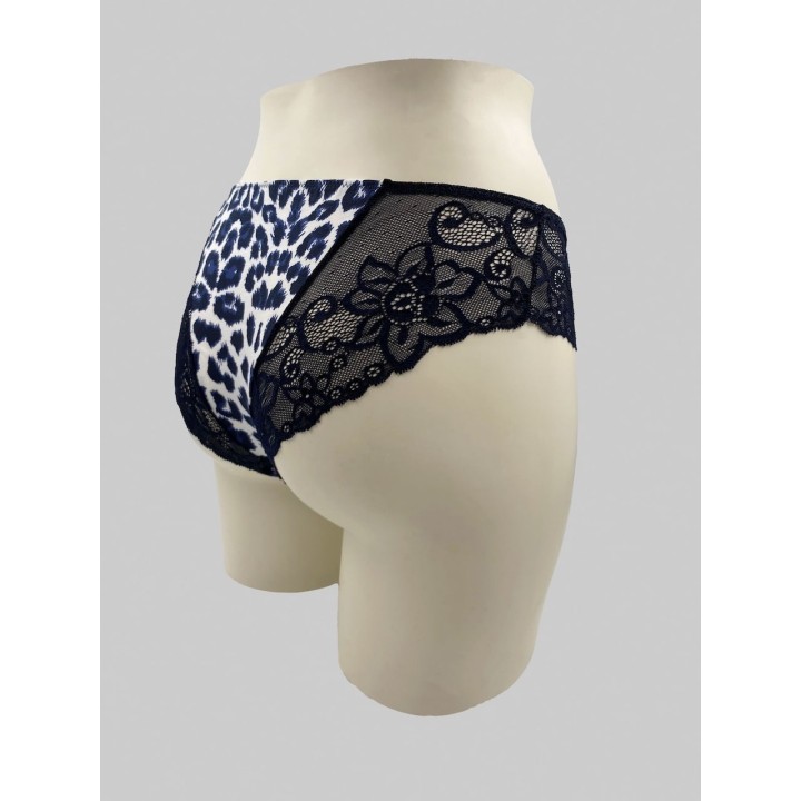 Slip donna con pizzo Magic Dream 8276 blu retro