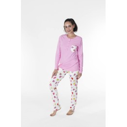 pigiama-caldo-cotone-donna-verdissima-02-w3mce11-foto-2