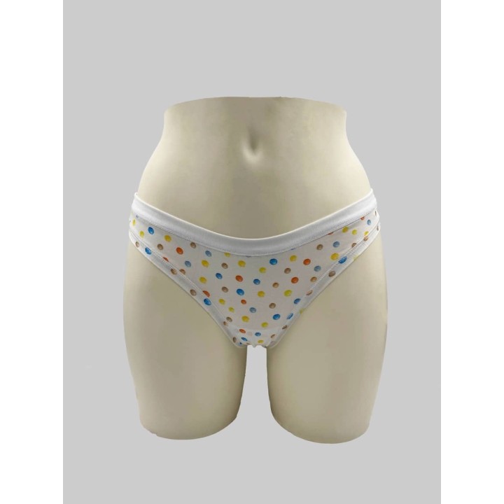 Slip donna fantasia in cotone Lovely Girl 5392D bianco
