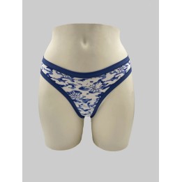 Slip brasiliana in cotone Lovely Girl 5849D grey blue