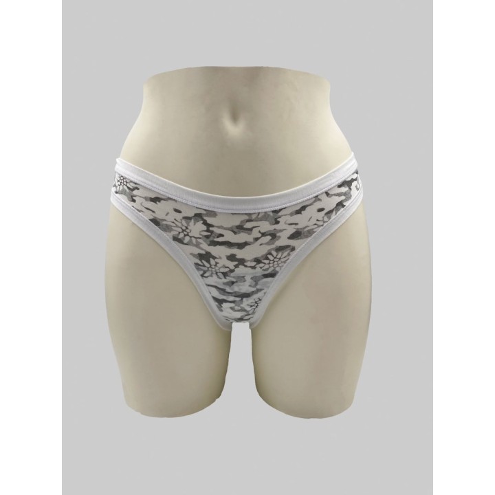 Slip brasiliana in cotone Lovely Girl 5849D bianco