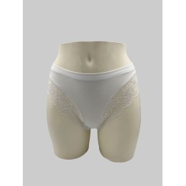 Slip donna vita alta Rossoporpora DR214 3 pezzi bianco