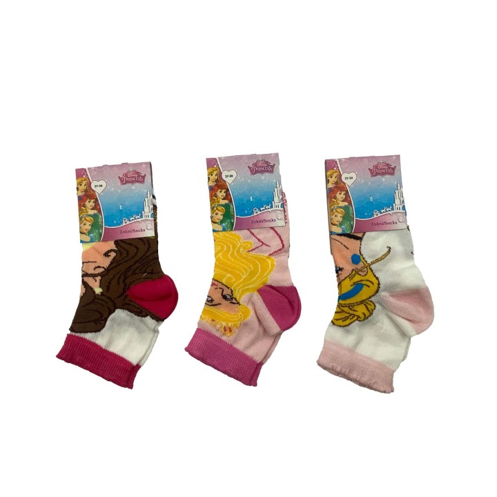 calzini-corti-bambina-principesse-in-cotone-estivo-3708-3pz-fronte