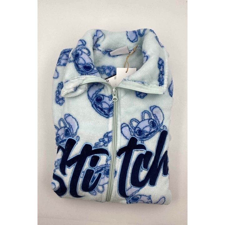 vestaglia-in-pile-donna-con-zip-lilo-stitch-hy36005b-dettaglio