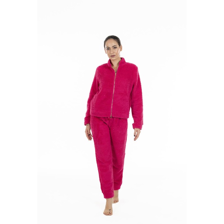 Pigiama donna aperto davanti in pile Verdissima82.W3AMSF54-3