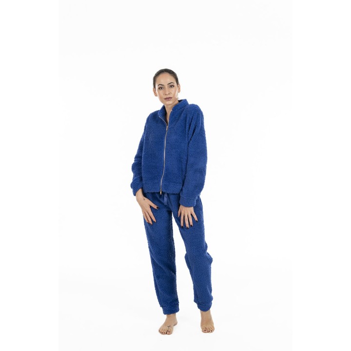 Pigiama donna aperto davanti in pile Verdissima82.W3AMSF54-1