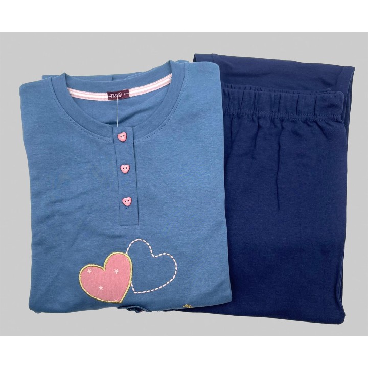 pigiama-donna-invernale-irge-mii2414-blu