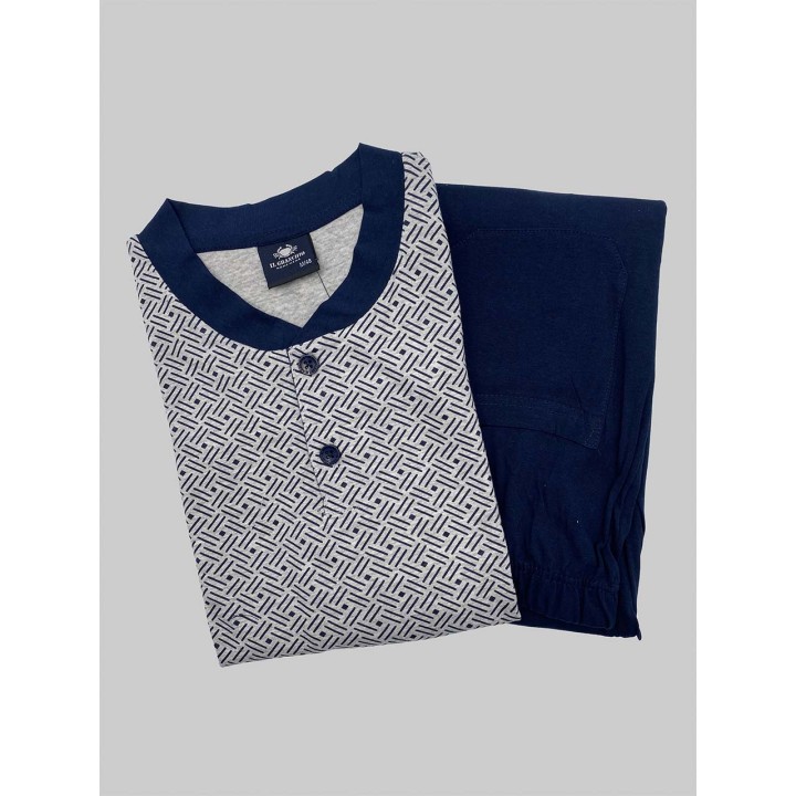pigiama-da-uomo-in-cotone-il-grachio-gp1148-grigio-melange