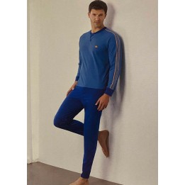 pigiama-uomo-taglie-forti-estivo-il-grachio-gp1143c-ottanio-foto