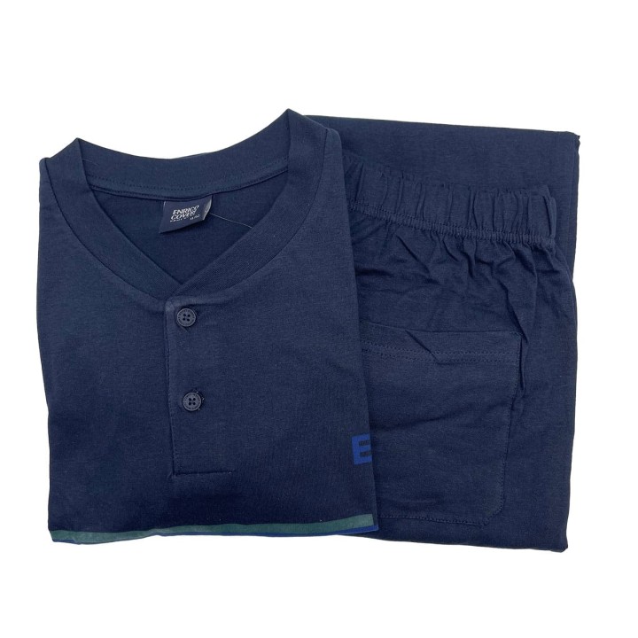 pigiama-uomo-cotone-con-bottoni-coveri-ep1004-blu