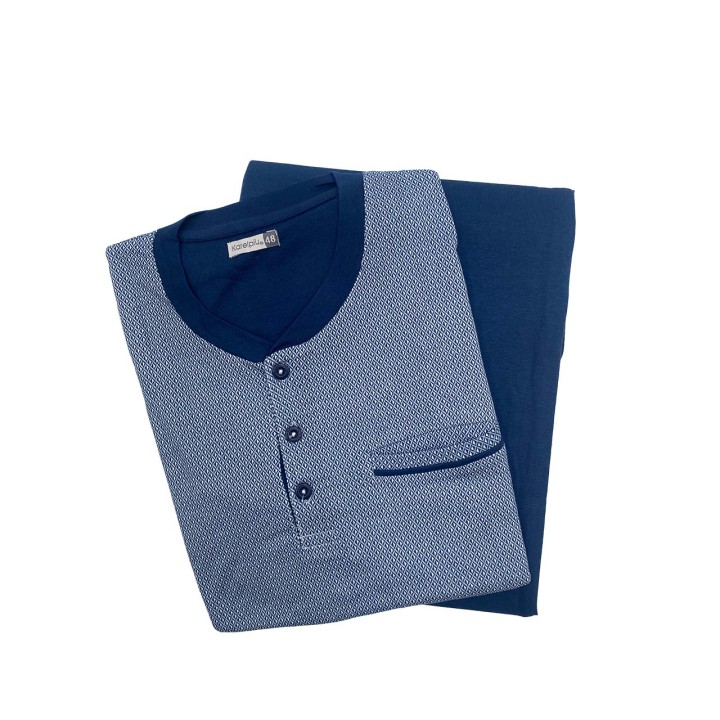pigiama-uomo-cotone-micro-fantasia-karelpiu-k0210plu-blu